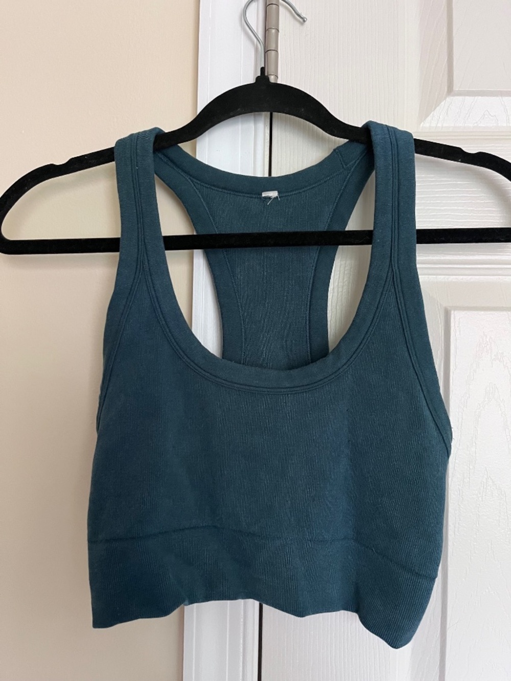 FP Movement Free People Go To Sports Bra Racerback M/L in Washed Blue Tahiti